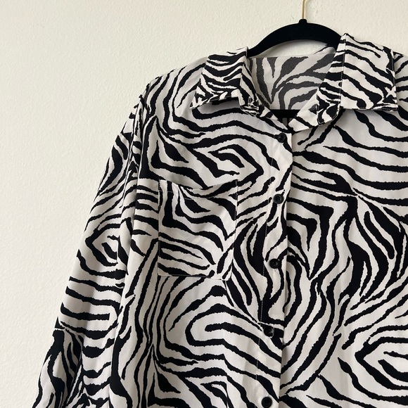 Zebra Button Down Dress - Picture 4 of 10